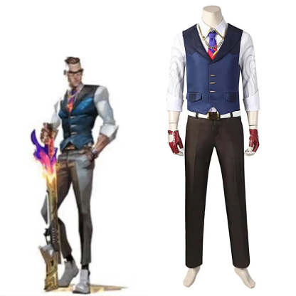 Valorant Chamber Cosplay Costume for Women - Sexy Top & Skirts Halloween Carnival Outfit-Astricos