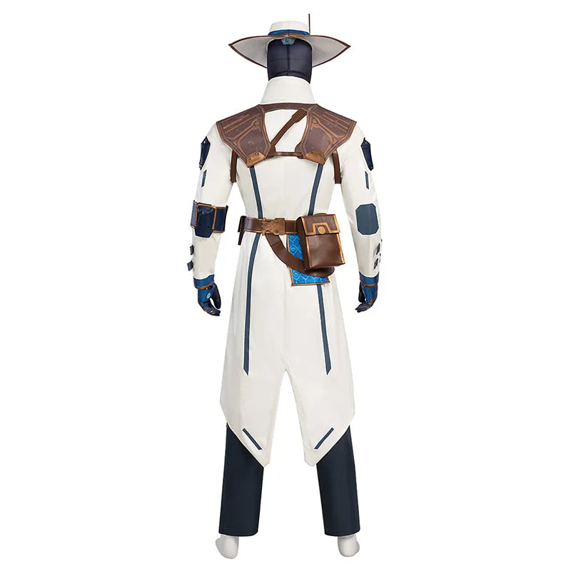 Valorant Cypher Full Cosplay Costume Set - Hat, Coat, Pants & Accessories for Halloween & Parties-Astricos
