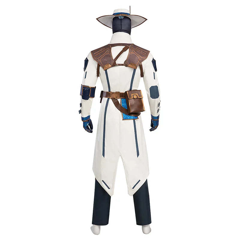 Valorant Cypher Full Cosplay Costume Set - Hat, Coat, Pants & Accessories for Halloween & Parties-Astricos