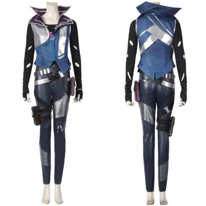 Valorant Fade Cosplay Costume Set - Top, Pants, Coat for Halloween & Cosplay Events-Astricos