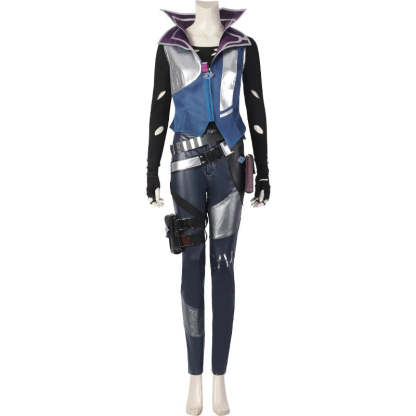 Valorant Fade Cosplay Costume Set - Top, Pants, Coat for Halloween & Cosplay Events-Astricos