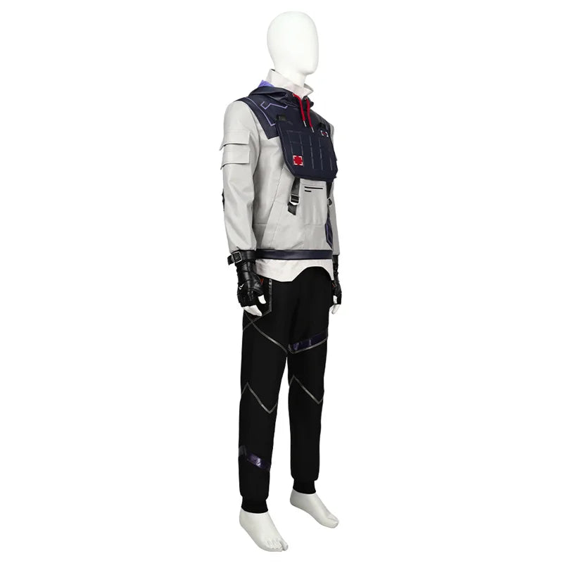 Valorant ISO Cosplay Costume - Hooded Sweatshirt, Pants, Top & Accessories for Halloween & Carnival-Astricos