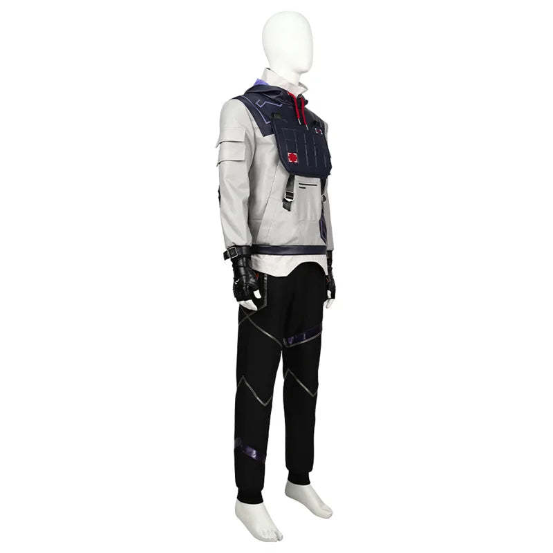 Valorant ISO Cosplay Costume - Hooded Sweatshirt, Pants, Top & Accessories for Halloween & Carnival-Astricos