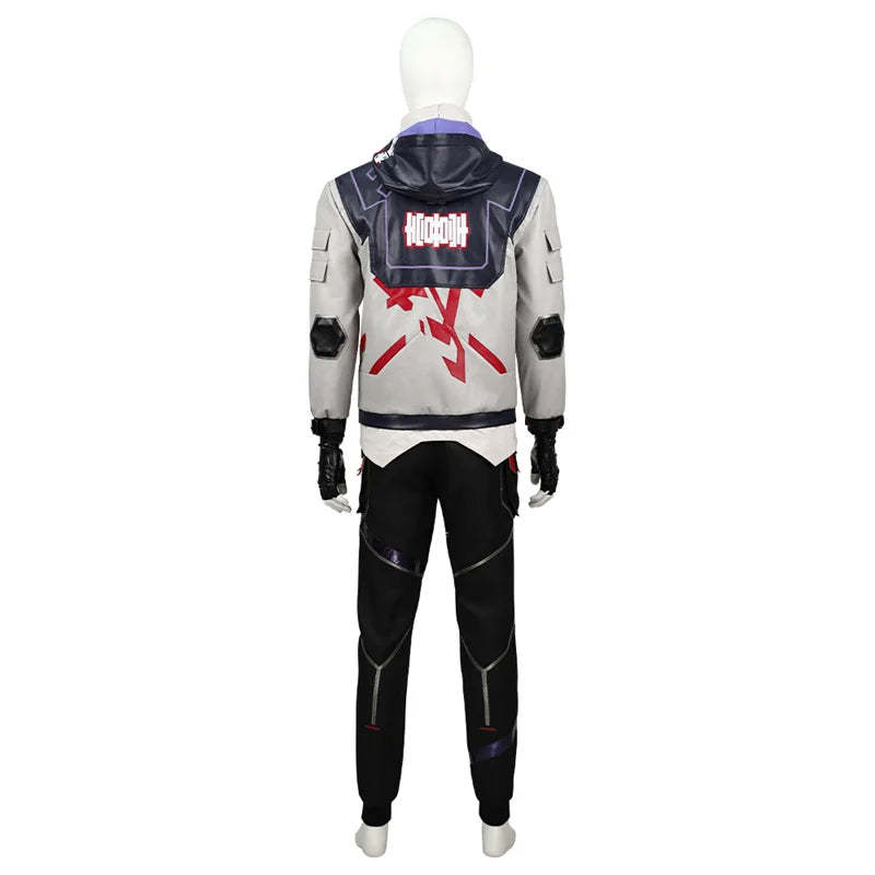 Valorant ISO Cosplay Costume - Hooded Sweatshirt, Pants, Top & Accessories for Halloween & Carnival-Astricos