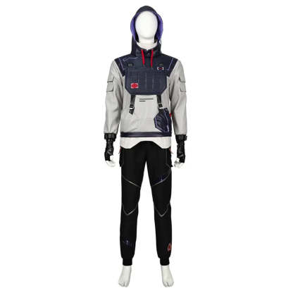 Valorant ISO Cosplay Costume - Hooded Sweatshirt, Pants, Top & Accessories for Halloween & Carnival-Astricos