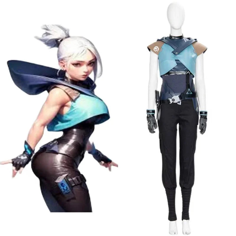 Valorant Jett Cosplay Costume Jacket & Coat for Women | Halloween & Carnival Party Outfit-Astricos