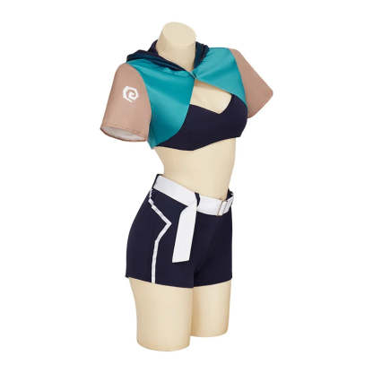 Valorant Jett Cosplay Costume - Sexy Top & Pants Full Set for Women | Halloween & Party Outfits-Astricos