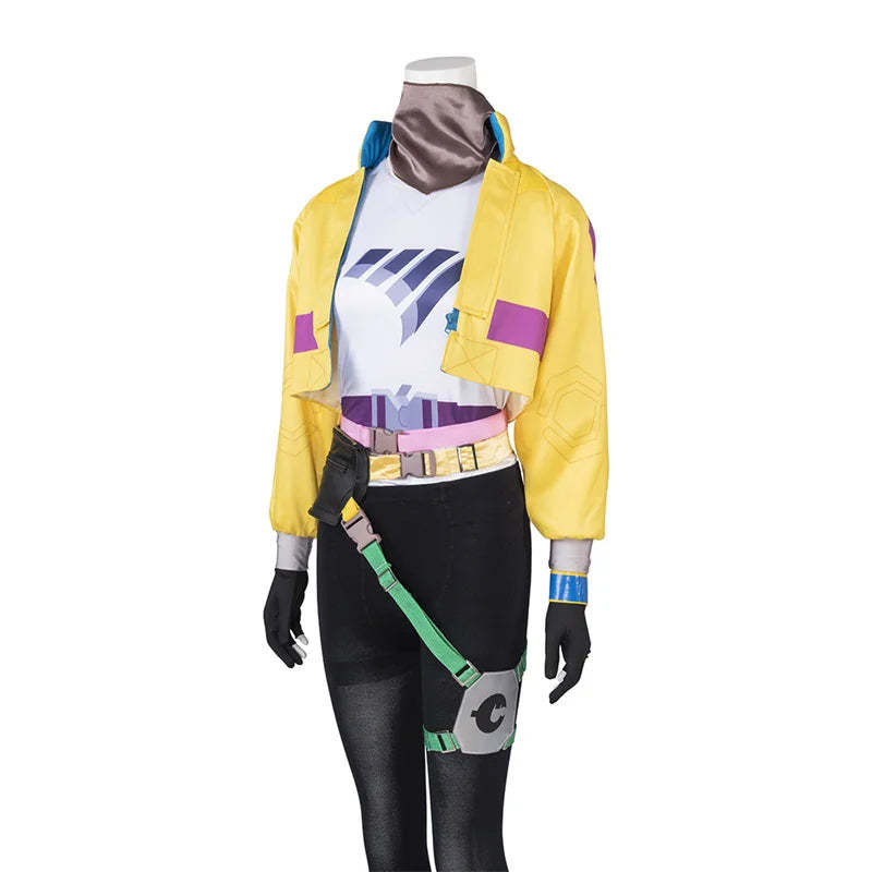 Valorant Killjoy Cosplay Costume - Yellow Coat with Accessories for Halloween & Parties-Astricos