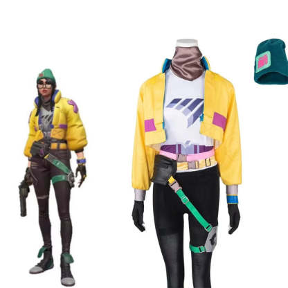Valorant Killjoy Cosplay Costume - Yellow Coat with Accessories for Halloween & Parties-Astricos
