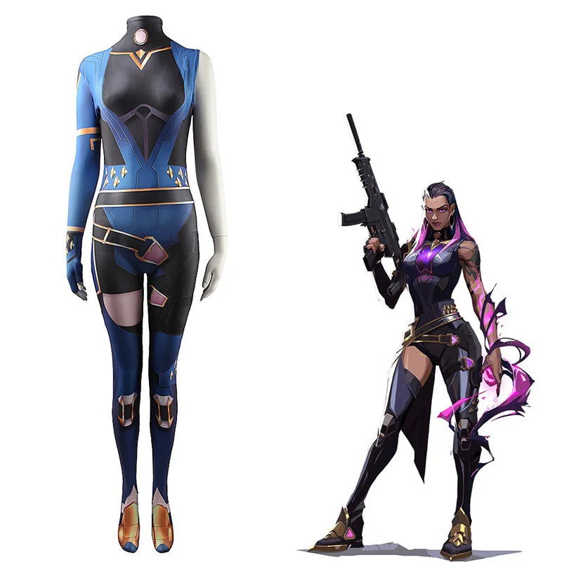 Valorant Reyna Cosplay Jumpsuit | Premium Spandex Zentai Suit for Halloween & Carnival-Astricos