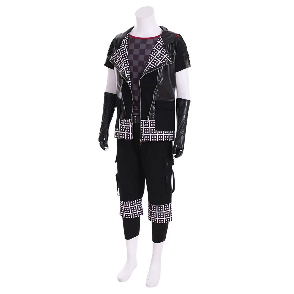 Game Yozora Men's Punk Black Hooded Jacket Cosplay Costume - Perfect for Halloween & Carnival Parties-Astricos