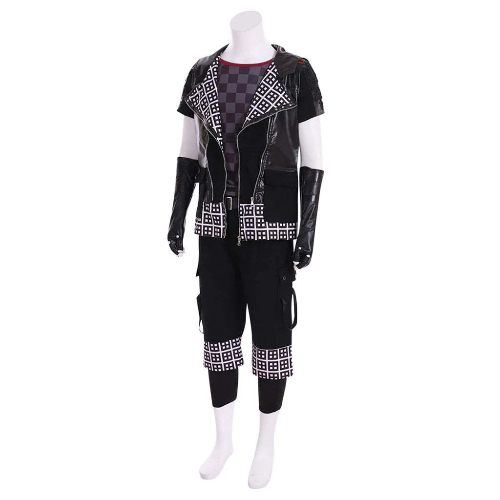 Game Yozora Men's Punk Black Hooded Jacket Cosplay Costume - Perfect for Halloween & Carnival Parties-Astricos