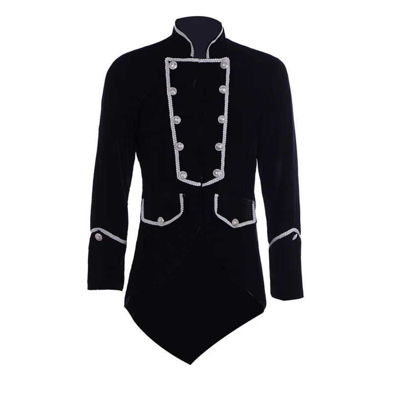 Men's Gothic Victorian Tailcoat Jacket - Steampunk Pirate Viking Renaissance Formal Tuxedo Coat | Astricos-Astricos