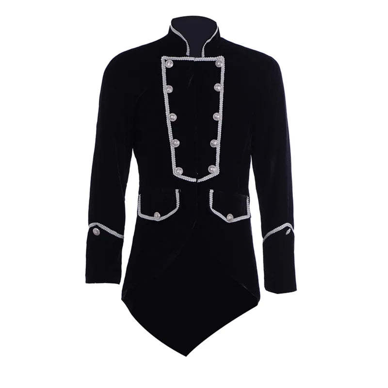Men's Gothic Victorian Tailcoat Jacket - Steampunk Pirate Viking Renaissance Formal Tuxedo Coat | Astricos-Astricos