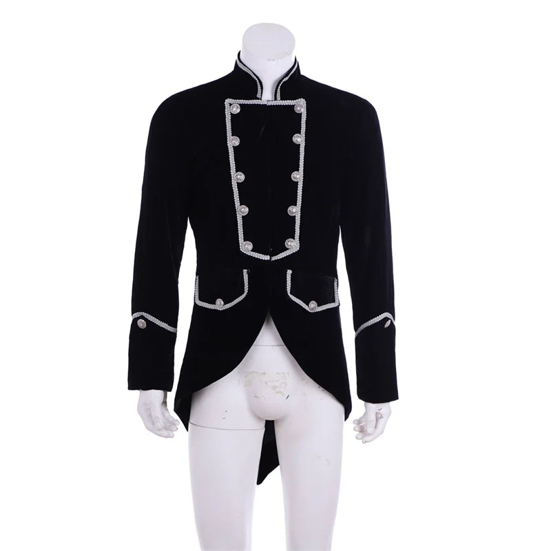 Men's Gothic Victorian Tailcoat Jacket - Steampunk Pirate Viking Renaissance Formal Tuxedo Coat | Astricos-Astricos