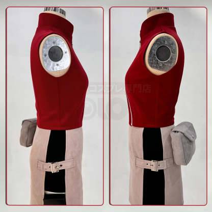 HOLOUN Anime Haruno Sakura Cosplay Costume - Top, Skirt, Shorts & Pouch Set for Halloween, Thanksgiving, Christmas-Astricos