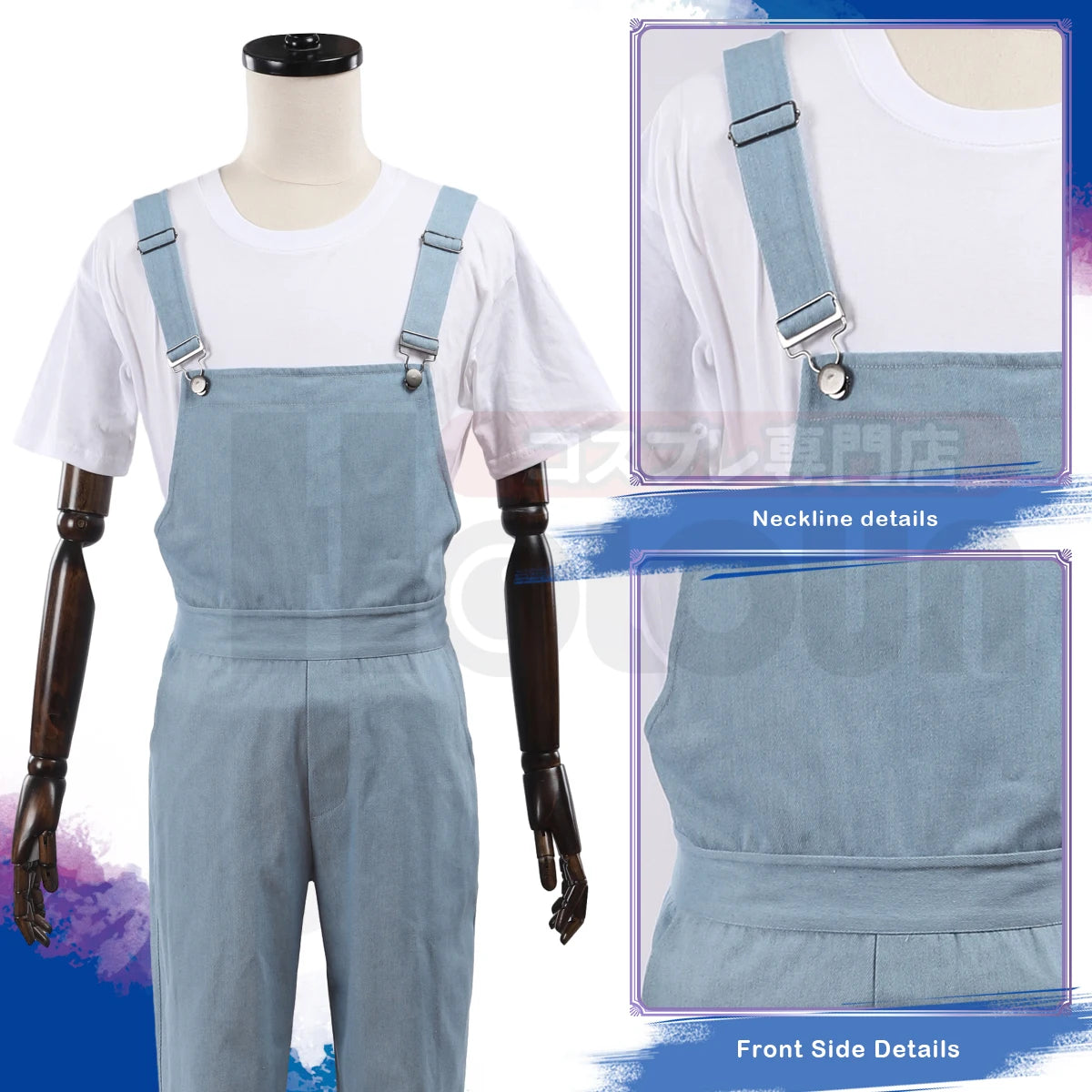 Blue Lock Anime Bachira Cosplay Costume Set - Wig, Rompers, T-shirt & Jacket for Daily Wear-Astricos