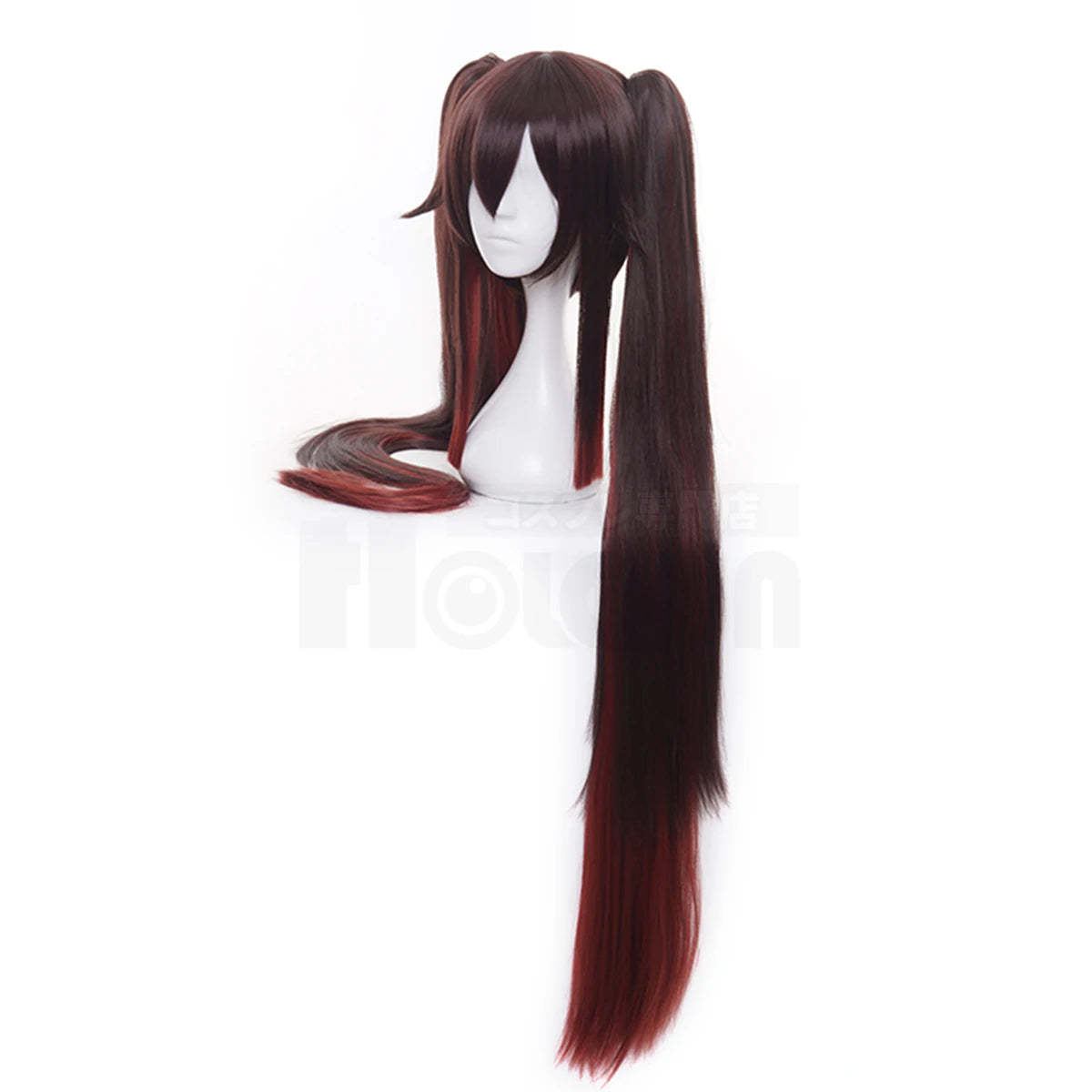 Genshin Impact Hu Tao Cosplay Wig - Rose Net Synthetic Fiber Adjustable for Anime Fans-Astricos