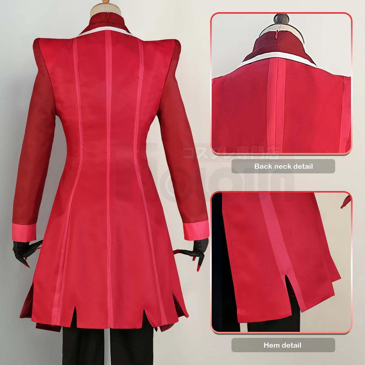 Haz Hotel Anime Alastor Cosplay Wig - Rose Net Synthetic Fiber, Adjustable Size for Cos Conventions-Astricos