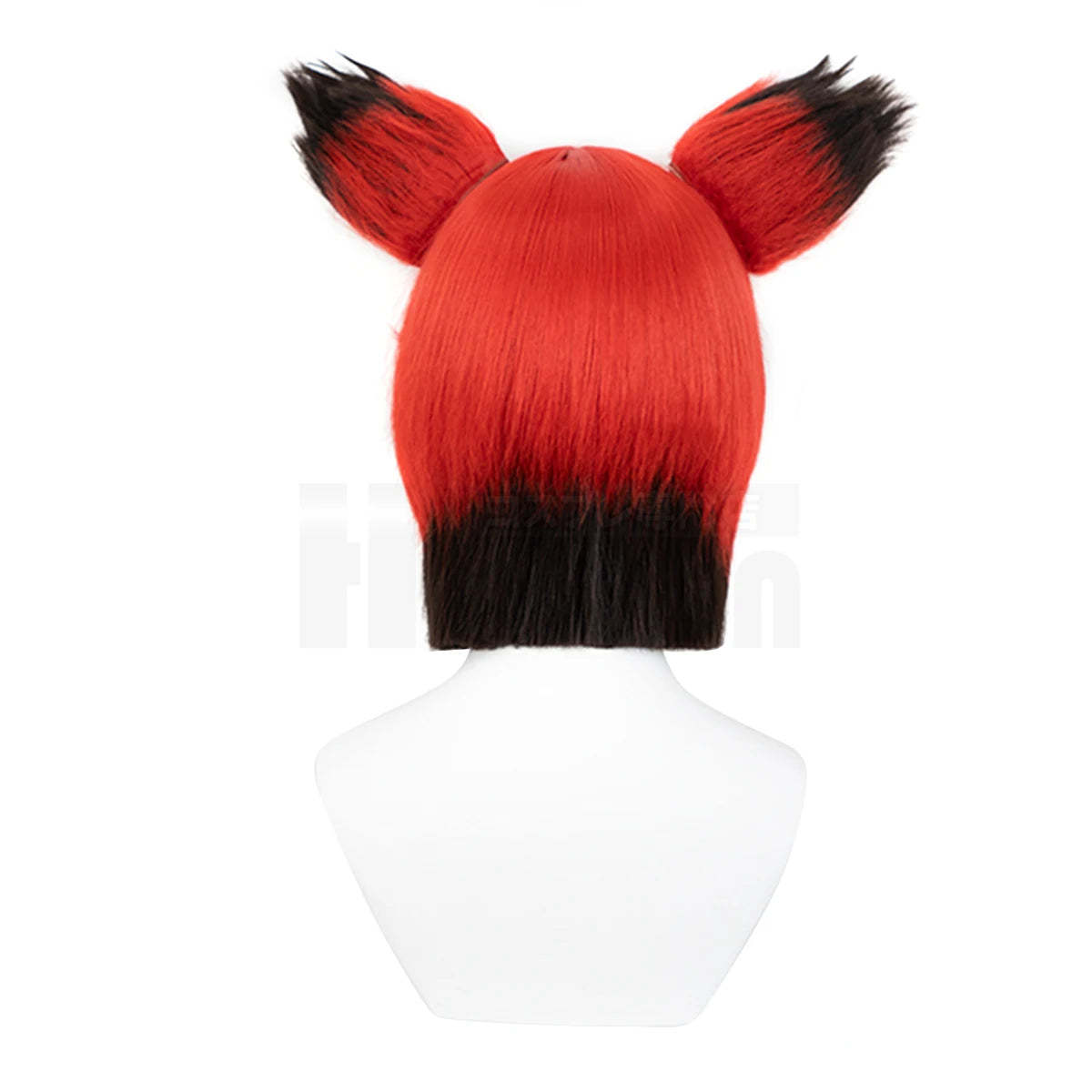 Hazbin Hotel Alastor Cosplay Wig - Rose Net Synthetic Fiber, Adjustable Size for Halloween & Christmas-Astricos