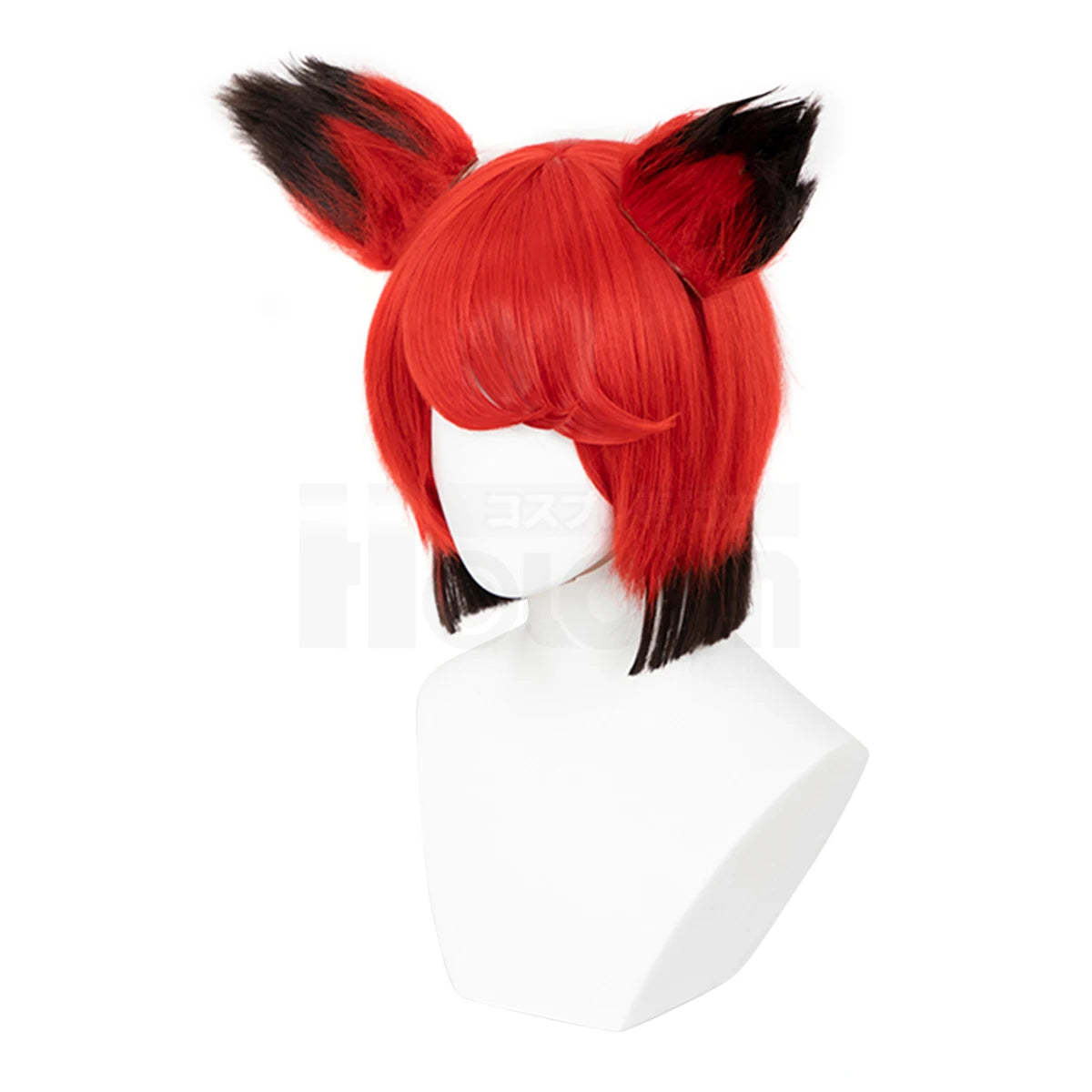 Hazbin Hotel Alastor Cosplay Wig - Rose Net Synthetic Fiber, Adjustable Size for Halloween & Christmas-Astricos