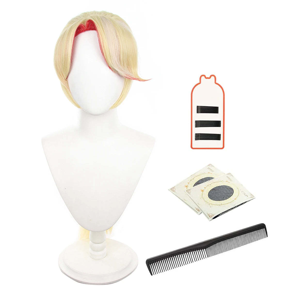 Charlie Morningstar Cosplay Wig - Hazbin Hotel Anime Rose Net Synthetic Fiber Adjustable Size-Astricos