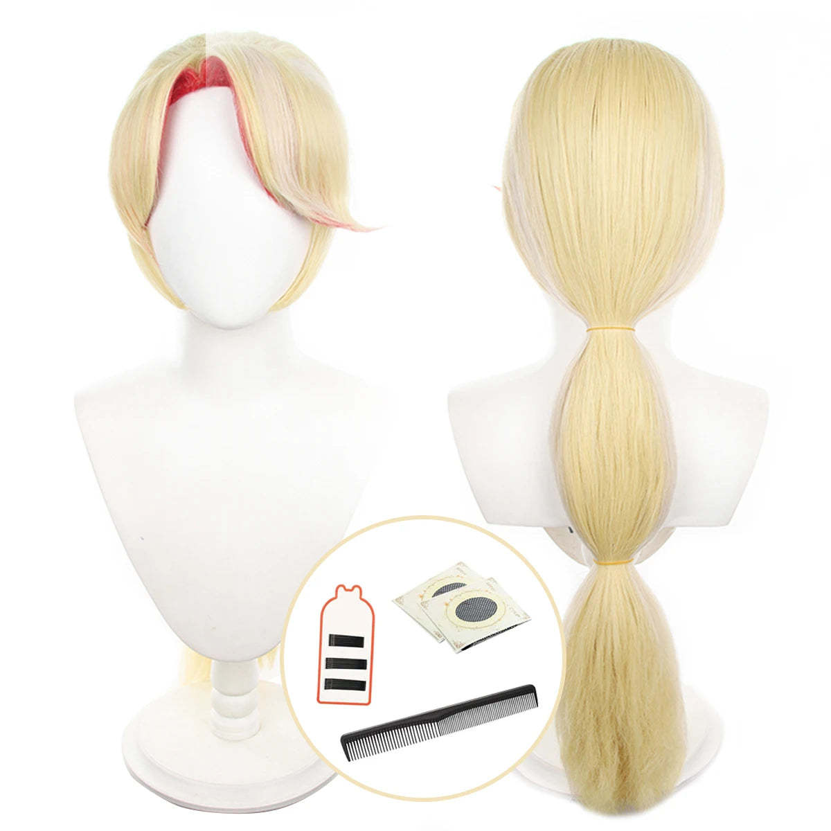 Charlie Morningstar Cosplay Wig - Hazbin Hotel Anime Rose Net Synthetic Fiber Adjustable Size-Astricos