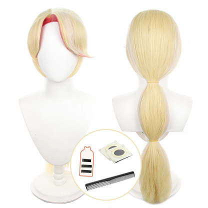 Charlie Morningstar Cosplay Wig - Hazbin Hotel Anime Rose Net Synthetic Fiber Adjustable Size-Astricos