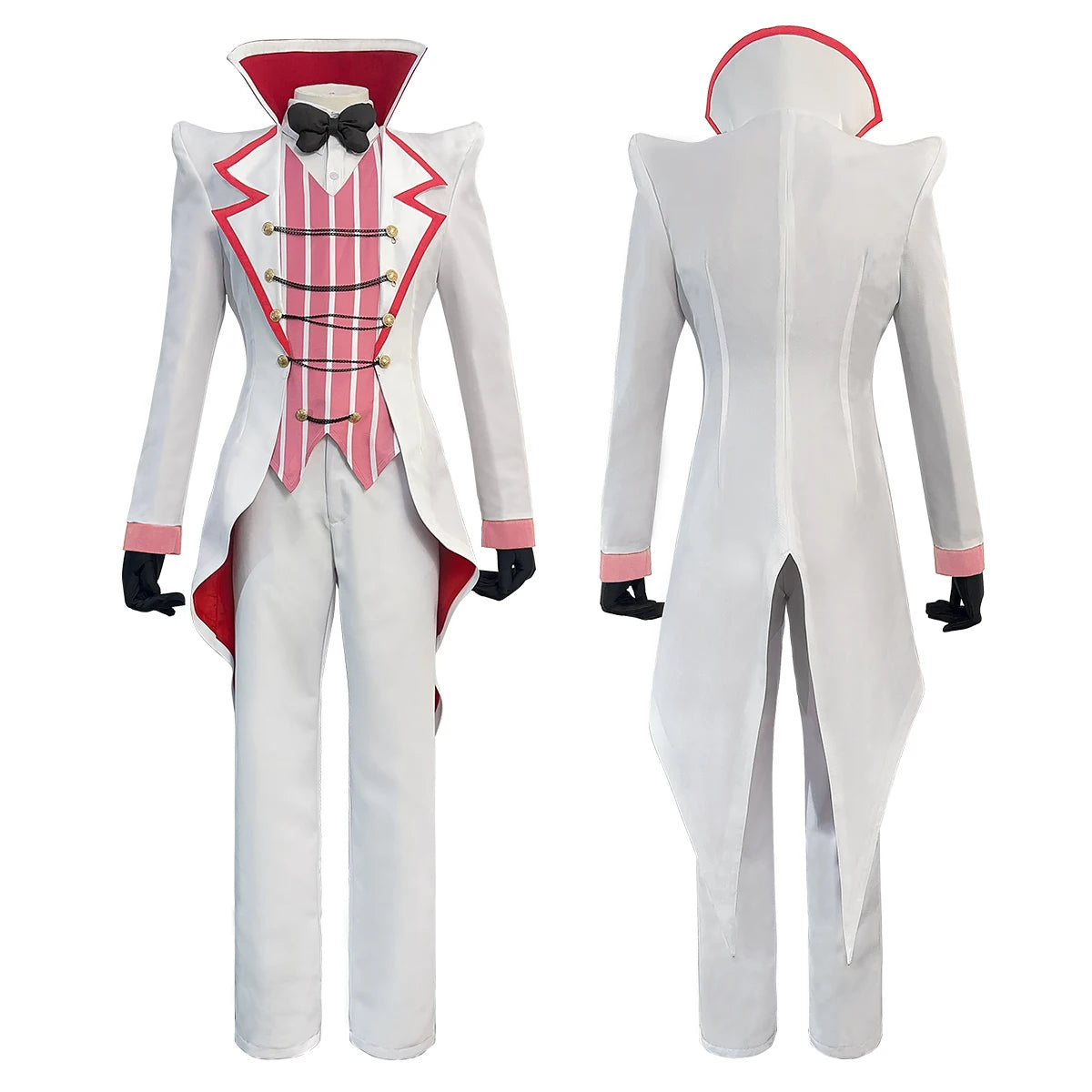 Lucifer Morningstar Cosplay Costume - Haz Hotel Anime Wig & Tailcoat Set-Astricos