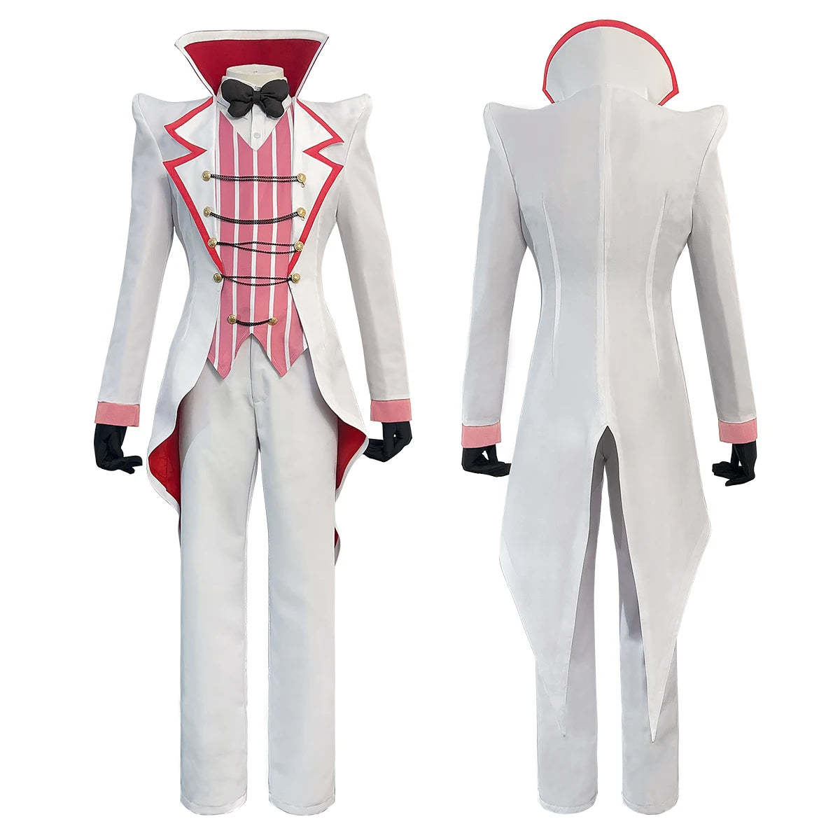Lucifer Morningstar Cosplay Costume - Haz Hotel Anime Wig & Tailcoat Set-Astricos