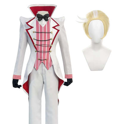 Lucifer Morningstar Cosplay Costume - Haz Hotel Anime Wig & Tailcoat Set-Astricos
