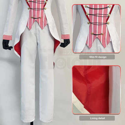 Lucifer Morningstar Cosplay Costume - Haz Hotel Anime Wig & Tailcoat Set-Astricos