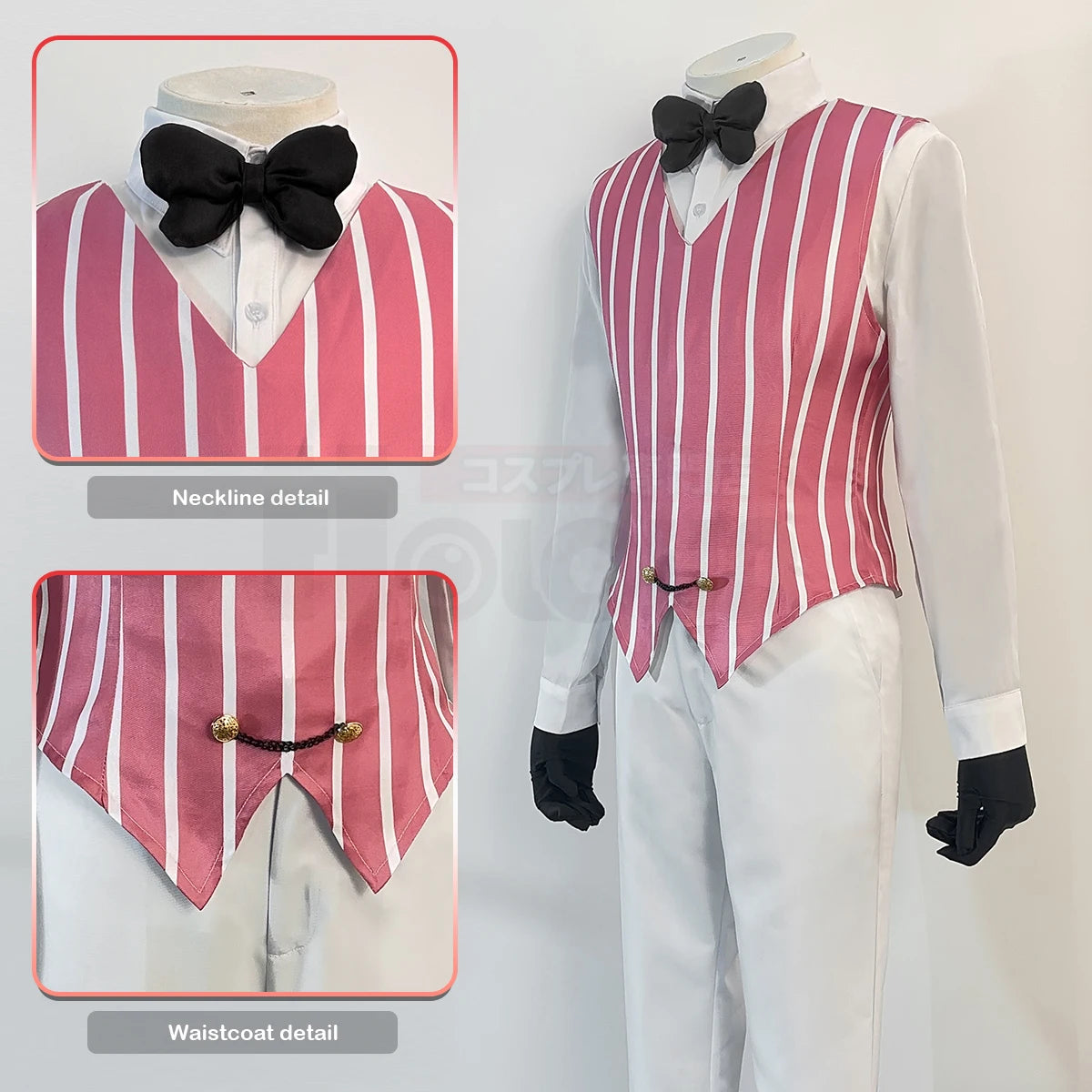Lucifer Morningstar Cosplay Costume - Haz Hotel Anime Wig & Tailcoat Set-Astricos