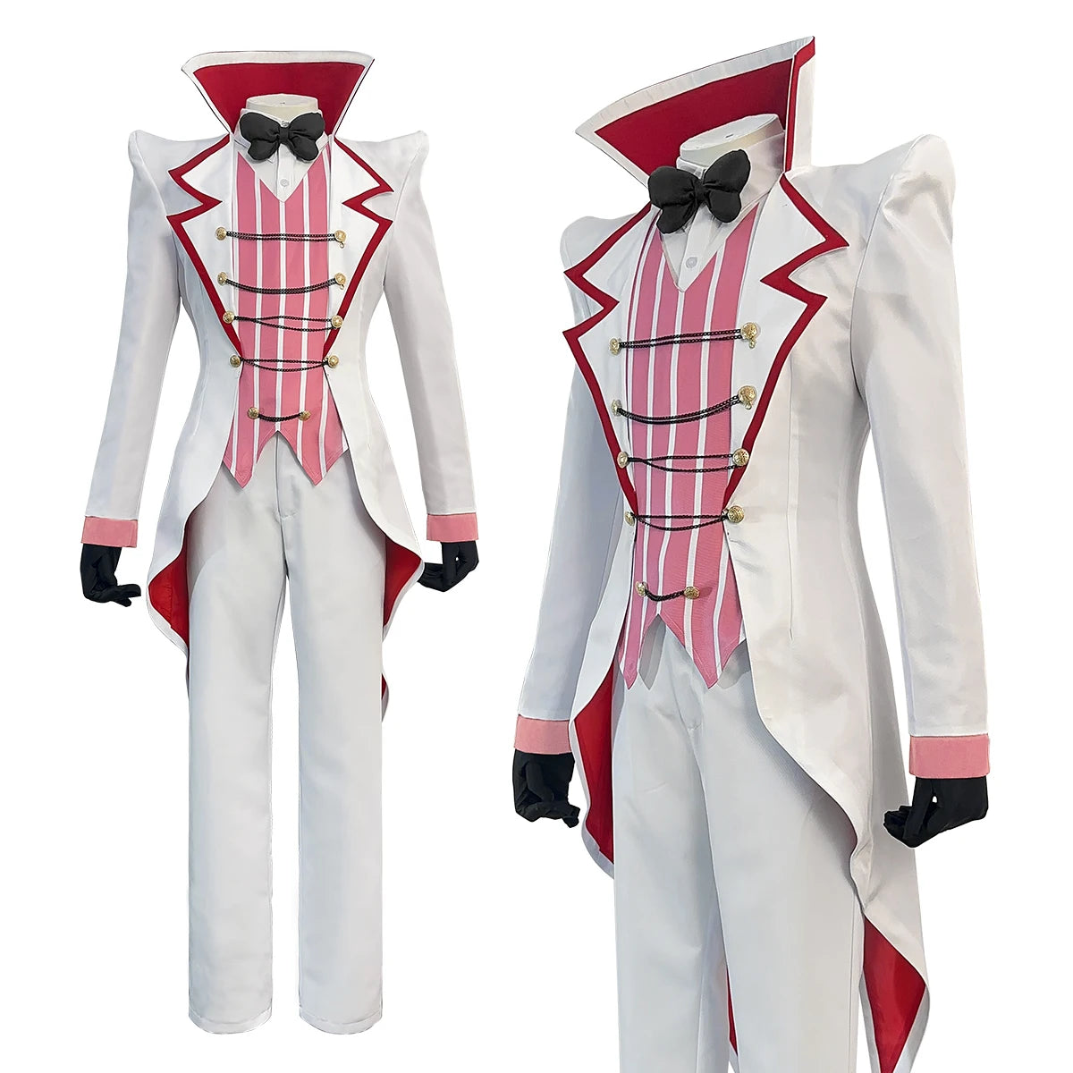 Lucifer Morningstar Cosplay Costume - Haz Hotel Anime Wig & Tailcoat Set-Astricos