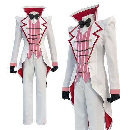 Lucifer Morningstar Cosplay Costume - Haz Hotel Anime Wig & Tailcoat Set-Astricos