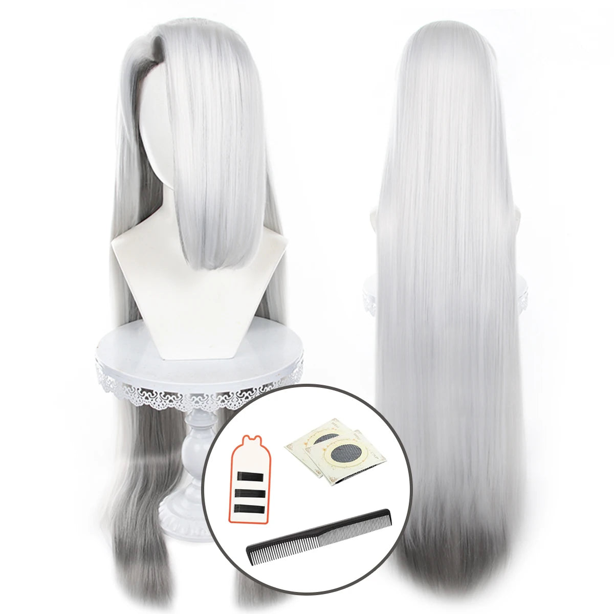 Hazbin Hotel Vaggie Cosplay Wig - Long Rose Net Synthetic Fiber for Halloween & Anime Events-Astricos