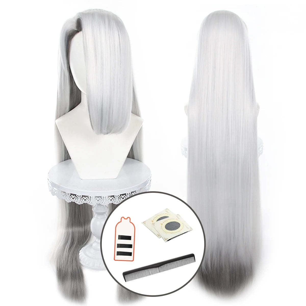 Hazbin Hotel Vaggie Cosplay Wig - Long Rose Net Synthetic Fiber for Halloween & Anime Events-Astricos