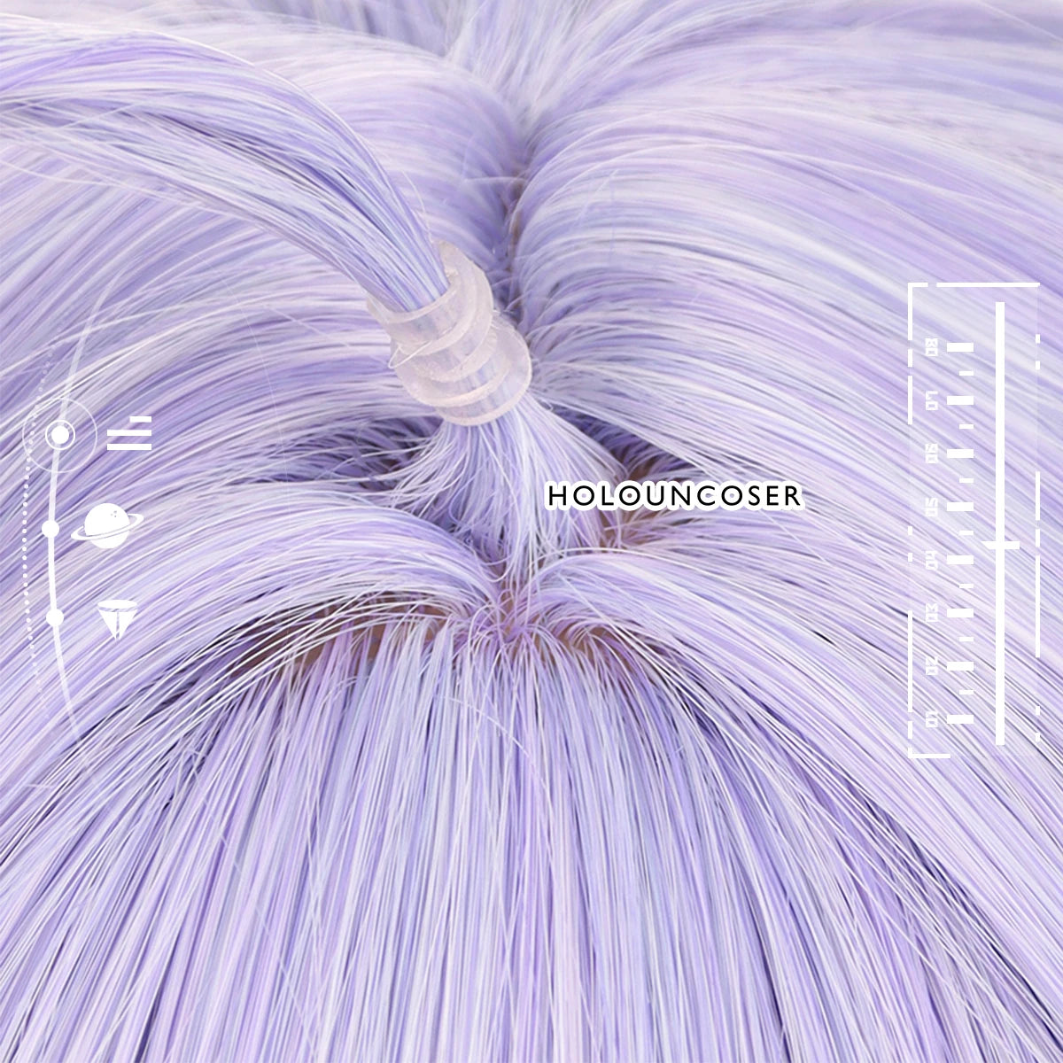 Honkai Star Rail Bailu Cosplay Wig with Horn Clip & Tail Fixer - Rose Net Heat Resistant Synthetic Fiber-Astricos