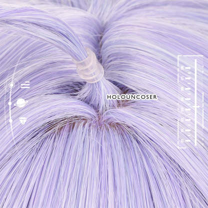 Honkai Star Rail Bailu Cosplay Wig with Horn Clip & Tail Fixer - Rose Net Heat Resistant Synthetic Fiber-Astricos