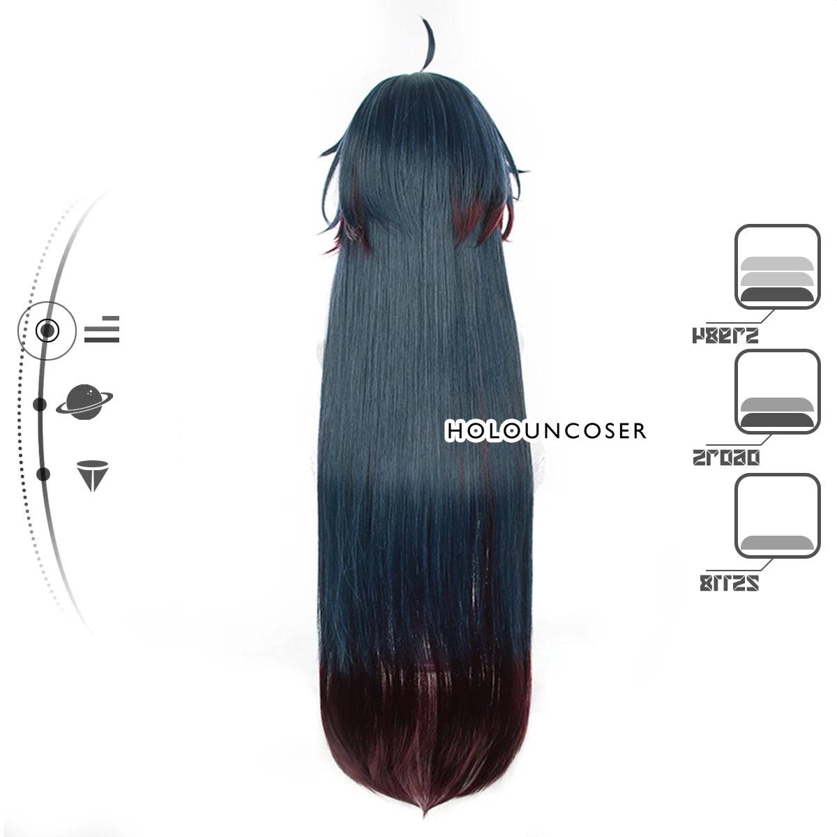 Honkai Star Rail Blade Cosplay Wig - Rose Net Heat Resistant Synthetic Fiber-Astricos