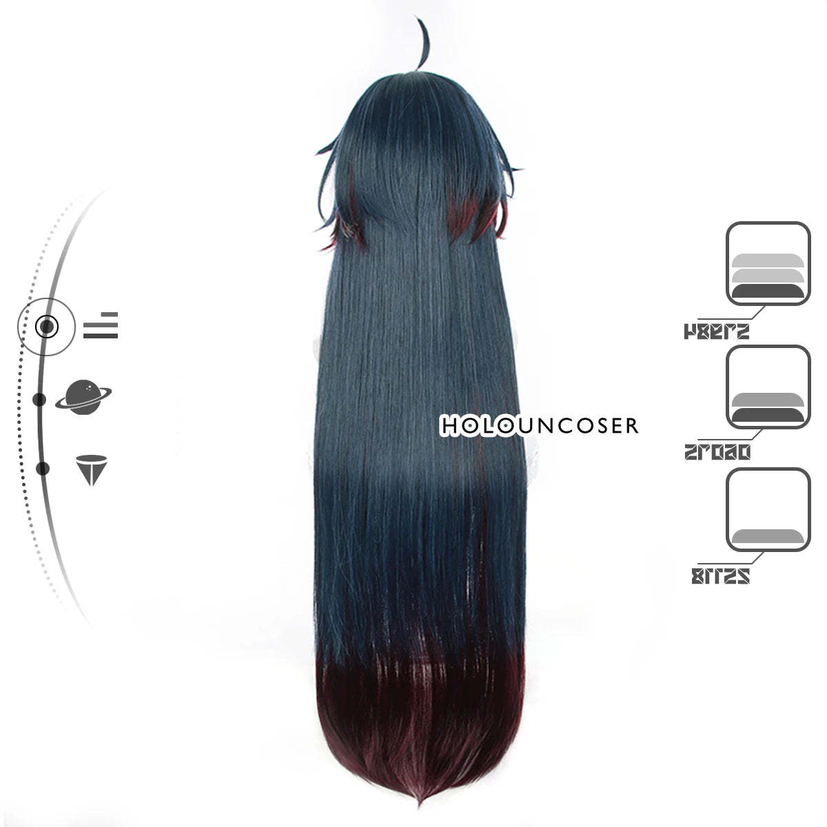 Honkai Star Rail Blade Cosplay Wig - Rose Net Heat Resistant Synthetic Fiber-Astricos