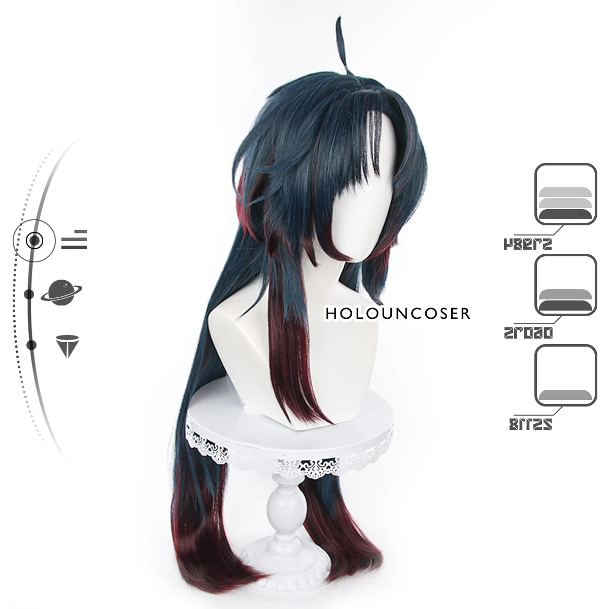 Honkai Star Rail Blade Cosplay Wig - Rose Net Heat Resistant Synthetic Fiber-Astricos