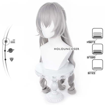Honkai Star Rail Bronya Cosplay Wig - Rose Net Heat Resistant Synthetic Fiber with Comb & Hairpin-Astricos