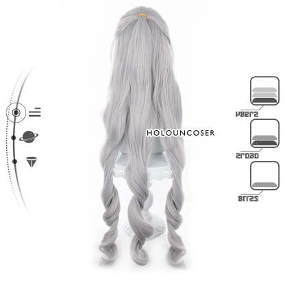 Honkai Star Rail Bronya Cosplay Wig - Rose Net Heat Resistant Synthetic Fiber with Comb & Hairpin-Astricos
