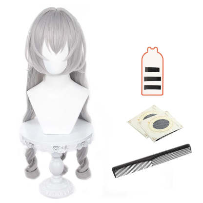 Honkai Star Rail Bronya Cosplay Wig - Rose Net Heat Resistant Synthetic Fiber with Comb & Hairpin-Astricos
