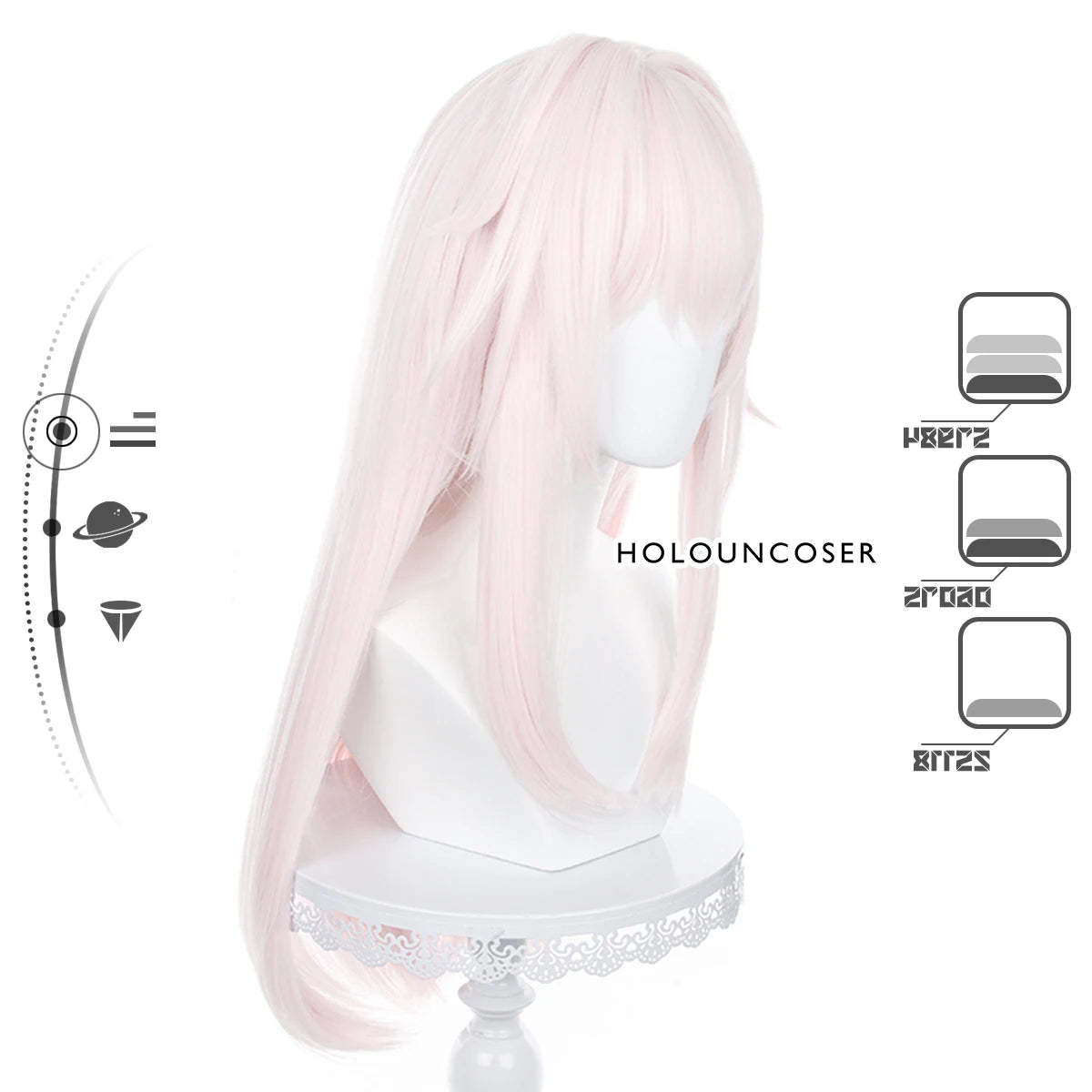 Honkai Star Rail Clara Cosplay Wig - Rose Net, Heat Resistant, Adjustable Size-Astricos