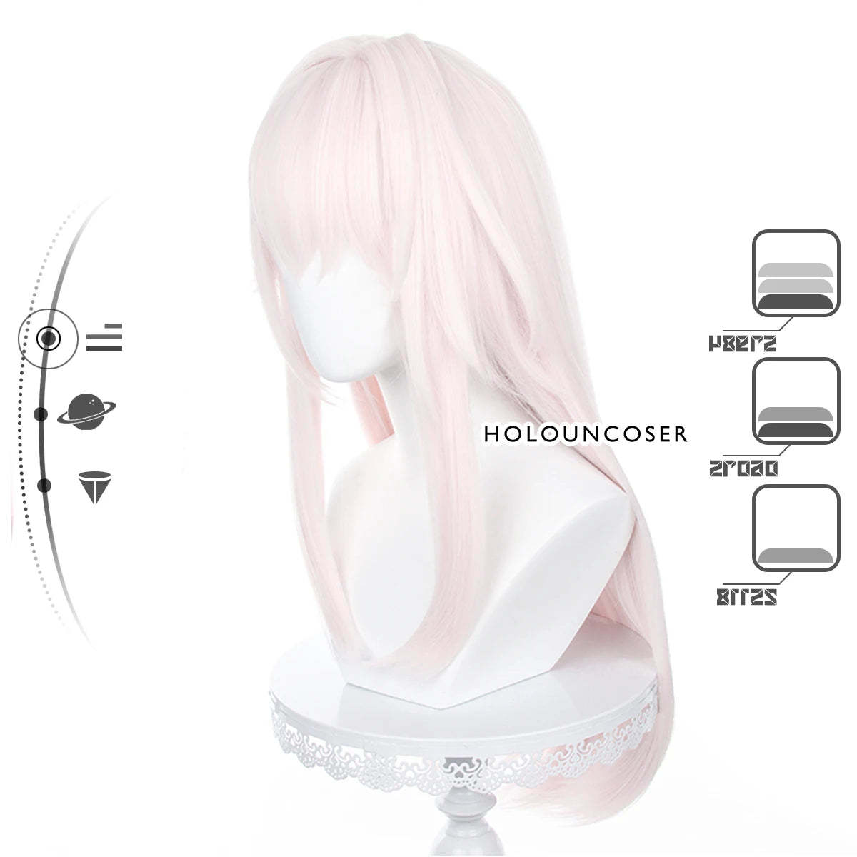 Honkai Star Rail Clara Cosplay Wig - Rose Net, Heat Resistant, Adjustable Size-Astricos