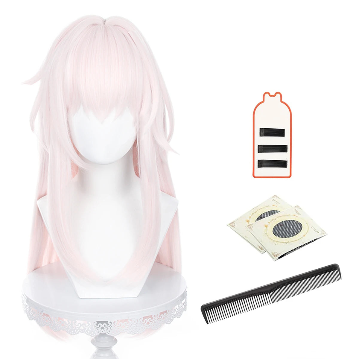 Honkai Star Rail Clara Cosplay Wig - Rose Net, Heat Resistant, Adjustable Size-Astricos