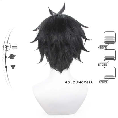 Honkai Star Rail Dan Heng Cosplay Wig - Short Rose Net Heat Resistant Synthetic Fiber-Astricos