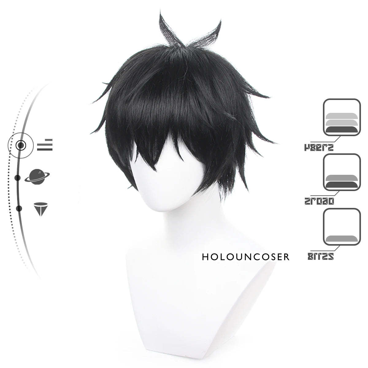 Honkai Star Rail Dan Heng Cosplay Wig - Short Rose Net Heat Resistant Synthetic Fiber-Astricos
